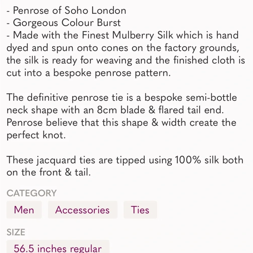 Penrose 100% Mulberry Silk Elegant Gold Jacquard  Leaf Print Tie Made in England